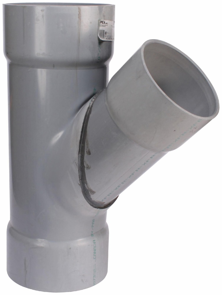 10"x8"x45D PVC DWV WYE HxHxH SYSTEM XFR