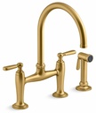 Edalyn by Studio McGee 2-Hole Bridge Kitchen Faucet with Side Spray