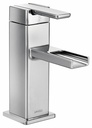 90 Degree Single Hole Bathroom Faucet with Open Trough Spout