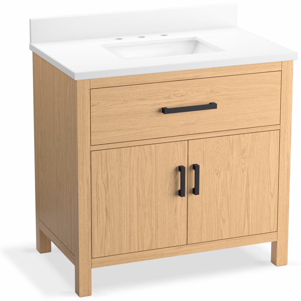 Kresla 36" Bathroom Vanity Cabinet With 8"cc Sink and Quartz Top