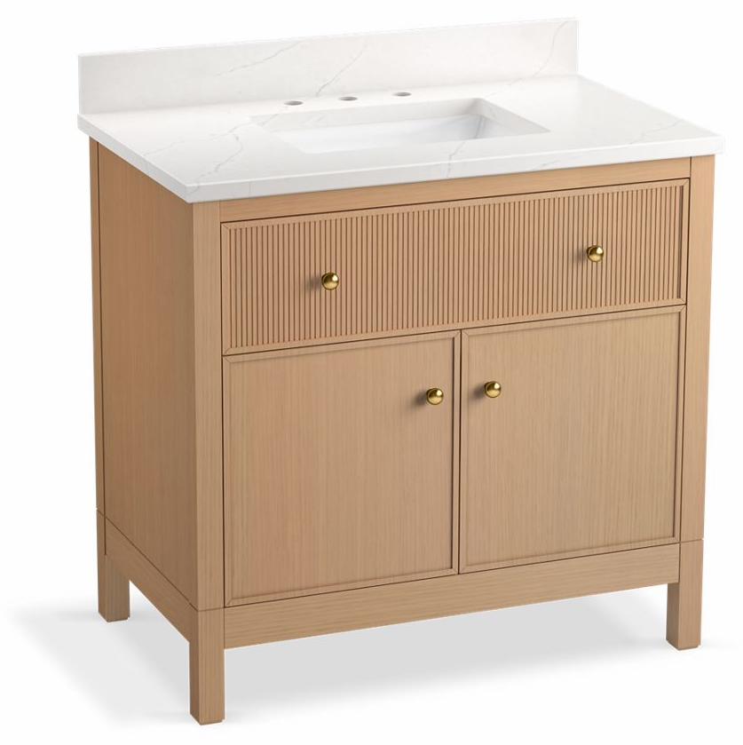 Malin by Studio McGee 36" Bathroom Vanity with Sink and Quartz Top