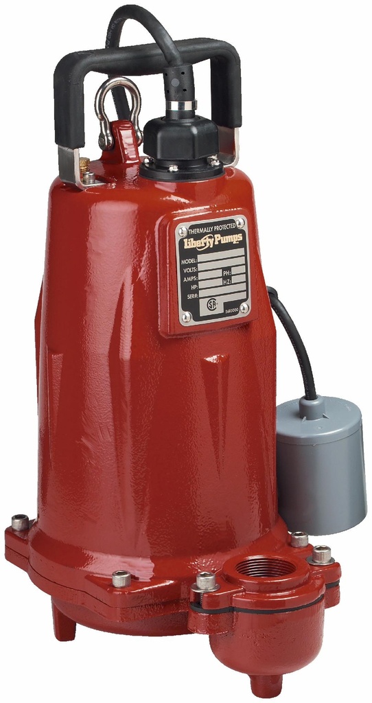 2 HP 1-Phase 208-230V High-Head Effluent Pump Auto with 25' Cord