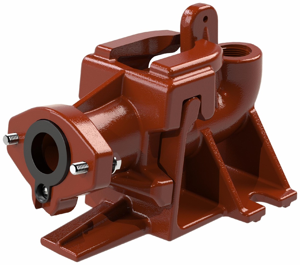 Guide rail base, cast iron w/ integral ball check valve - fits LSG-Series Pumps