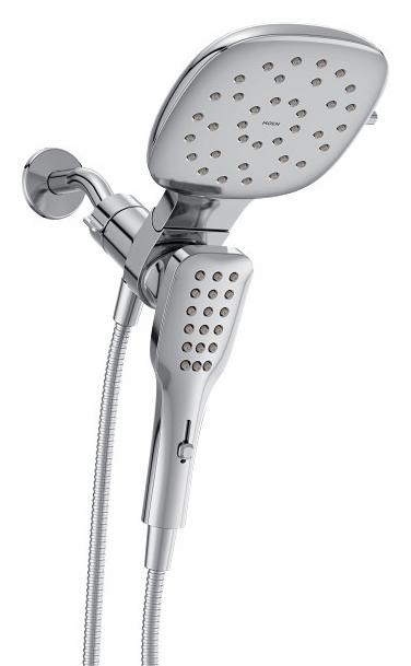 Verso Square Shower Head and Hand Shower Combo with Infiniti Dial and Magnetix Dock