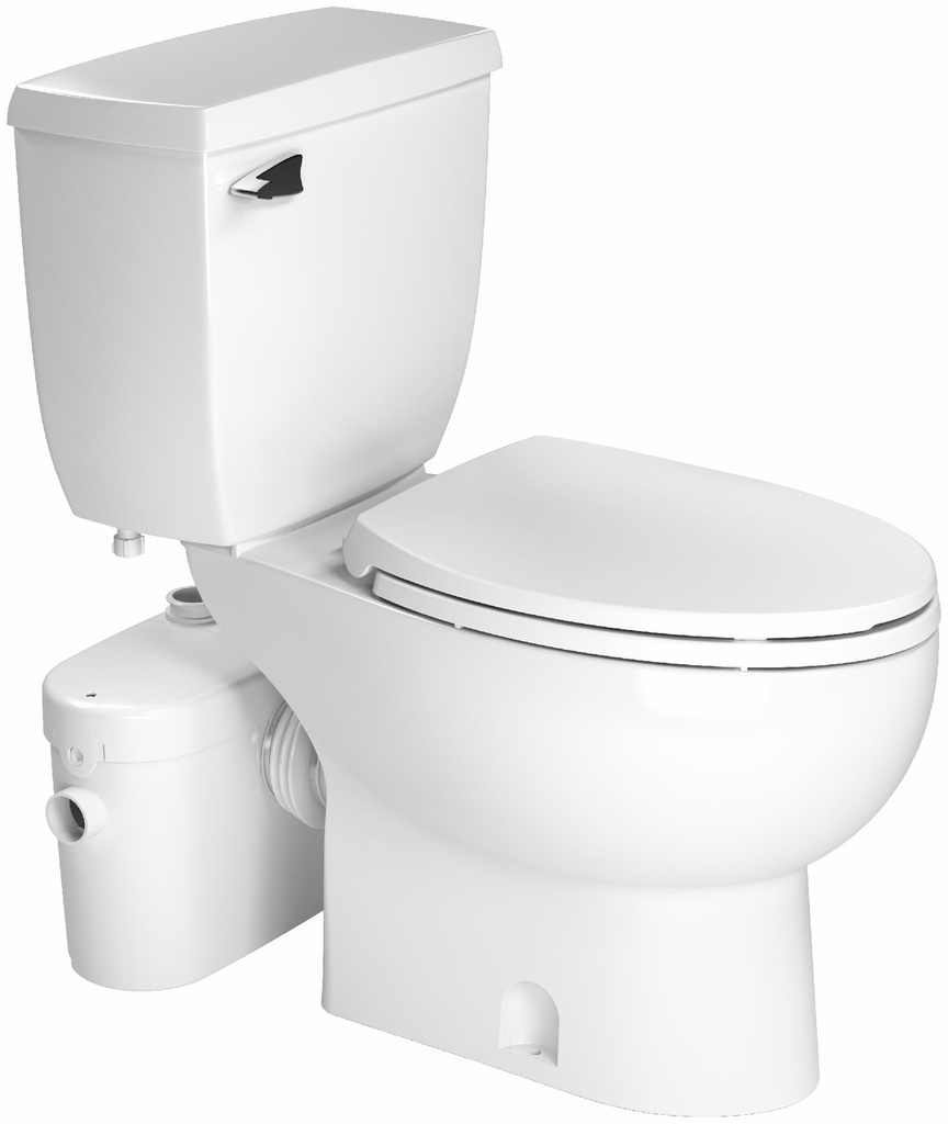 SaniAccess2 Elongated Toilet Combo with Macerating Pump for Half Bathroom Application