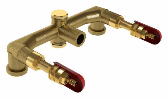 Rough-In Valve for Wall Mount 2-Handle Bathroom Faucet