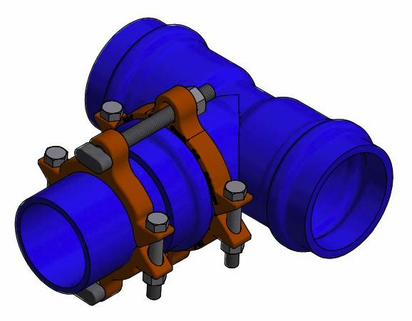 8 RESTRAINER C900 WITH STAINLESS STEEL BOLT 360C