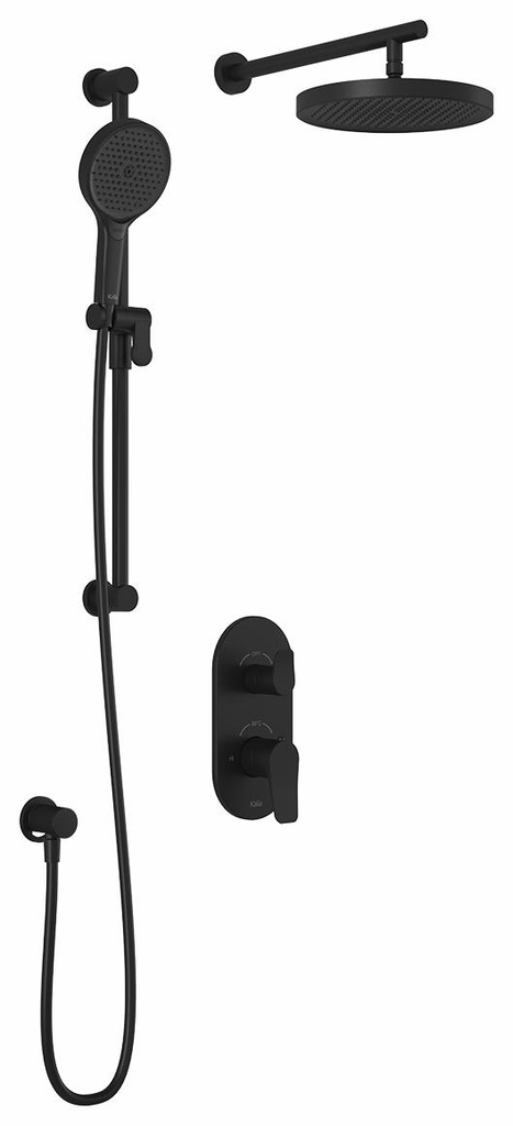 Moroka TD2 Plus Thermostatic Integrated Diverter Shower System with Wall Arm (less valves)