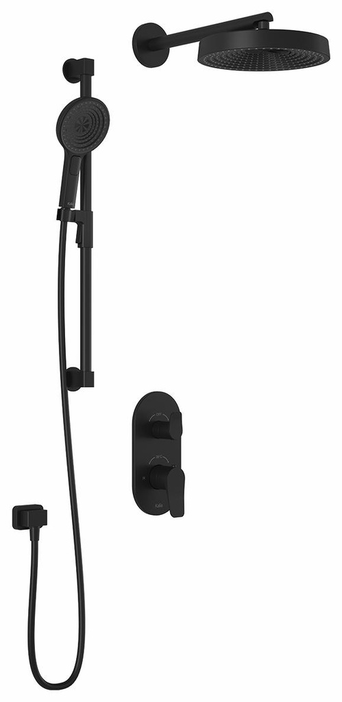 Moroka TD2 Premia Thermostatic Integrated Diverter Shower System with Wall Arm (Less Valve)