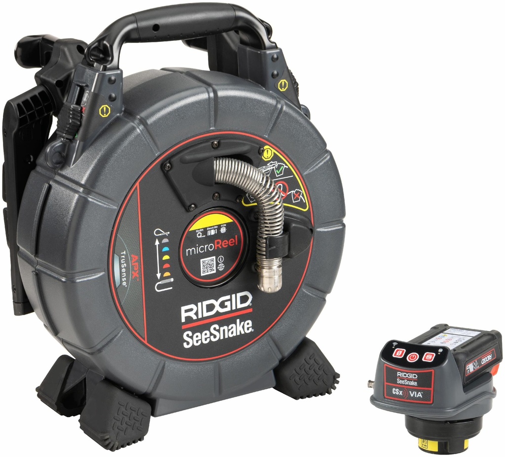 SeeSnake mircroREEL APX & CSx Via System with TruSense - 1 Battery and 1 Charger Included