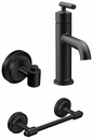 Gibson Single Hole Bathroom Faucet with ISO Robe Hook and Toilet Paper Holder