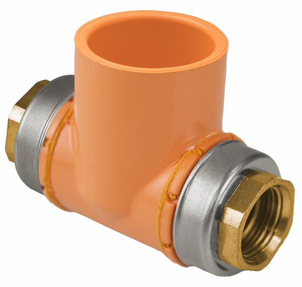 1/2X1 CPVC FlameGuardBack-To-Back Side Wall Tee 1-5/16 LL