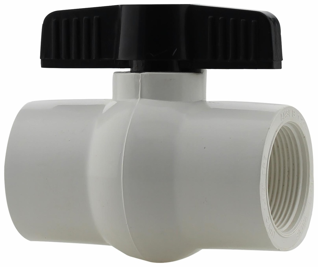 0929-15 - '1-1/2" FPT PVC Ball Valve Epdm Seat - Epdm Stem O-Ring'
