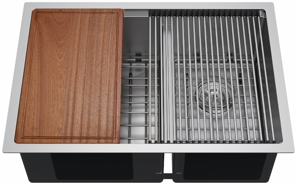 Hand Fabricated 2 Bowl Under Mount Sink