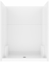 Icon 60" x 36" Center Drain Alcove 1-Piece Shower