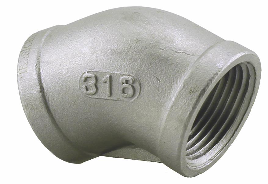 SS316E4-10 - '1" 316SS 45' Elbow Iso4144'
