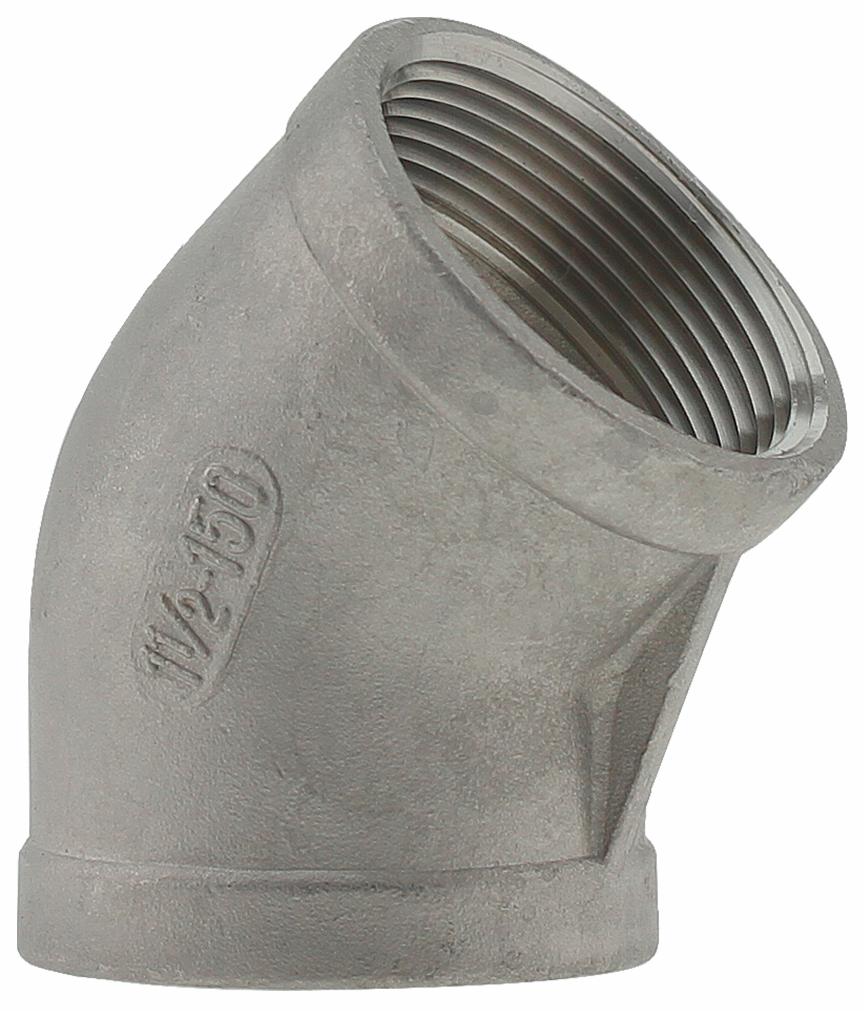 SS316E4-15 - '1-1/2" 316SS 45' Elbow Iso4144'