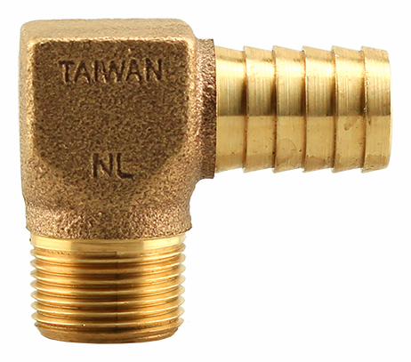 HL-075NL - 'NO LEAD 3/4"Mx3/4"INS HYD ELB'