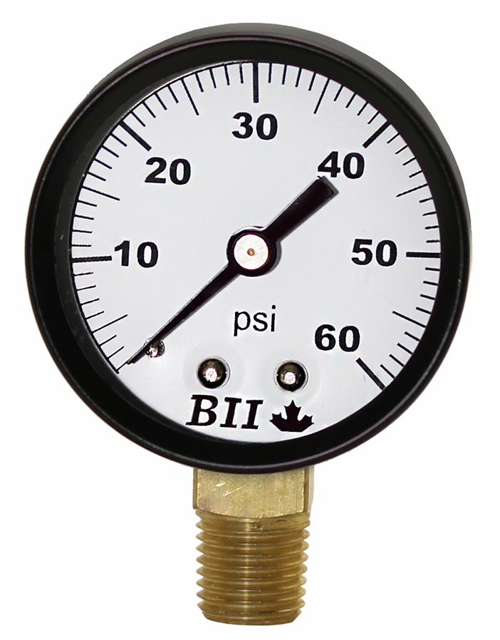 PG-60 - '2" Dry Gauge 1/4" Lm 0-60'