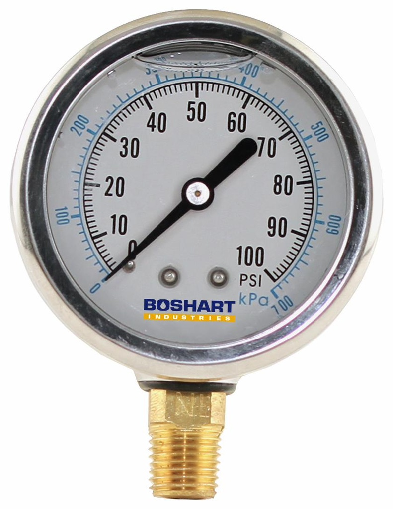 PG25-100-GNL - 'No Lead 2.5"Liq 1/4"Lm 0-100'