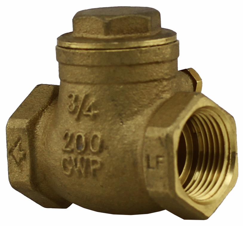 08060411NL - 'No Lead 3/4"FPT Swing Check'