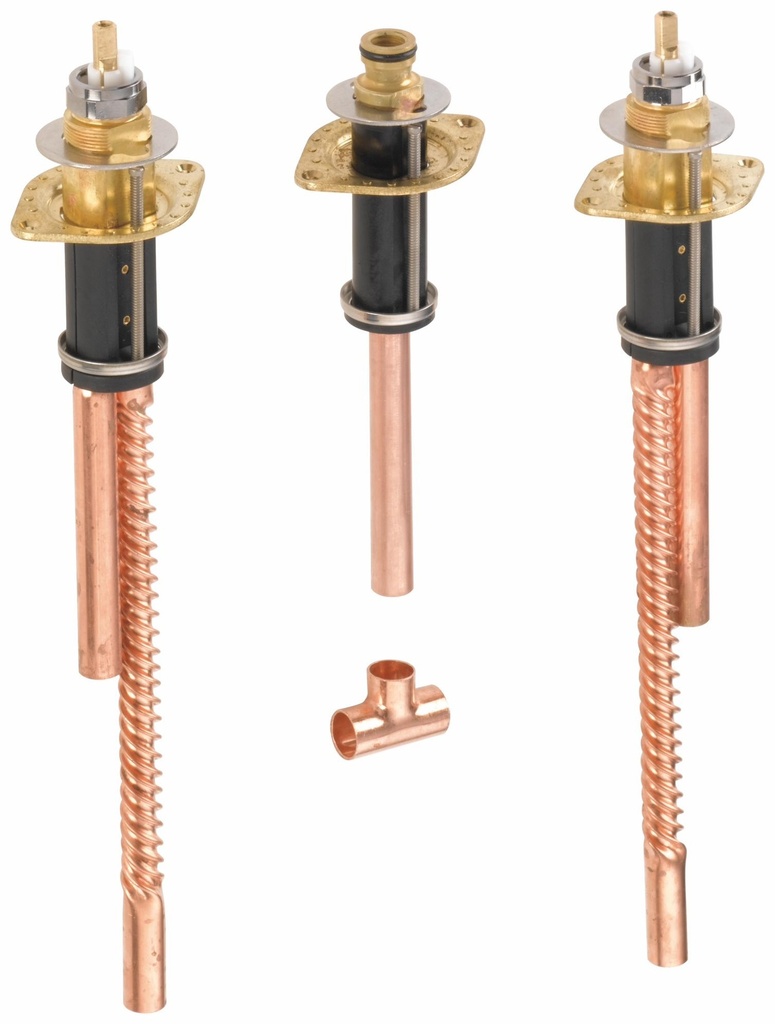 Flexible Rough-in for 3-Hole Roman Tub Faucet (Copper Connections)