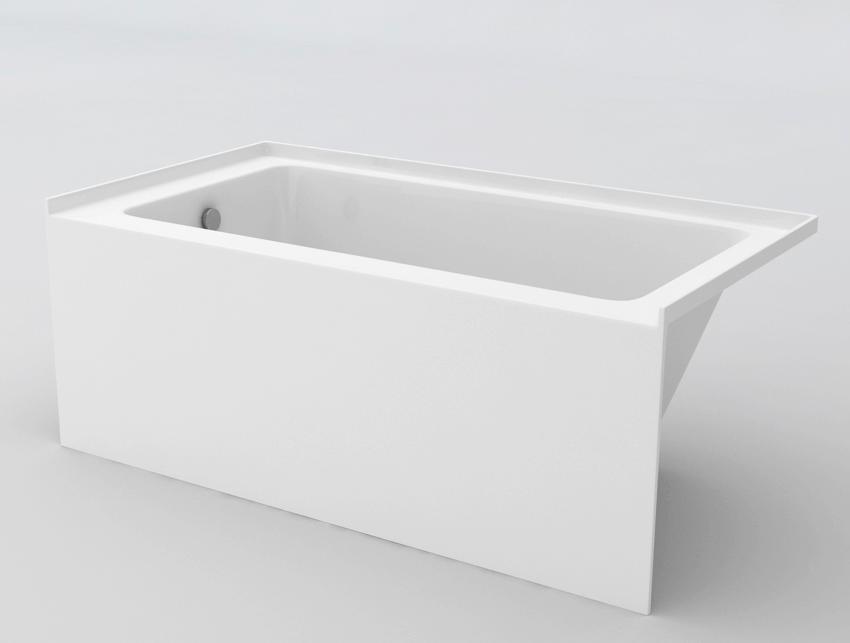 Simplicity Pure 72 x 34 Alcove Bathtub with RH Drain