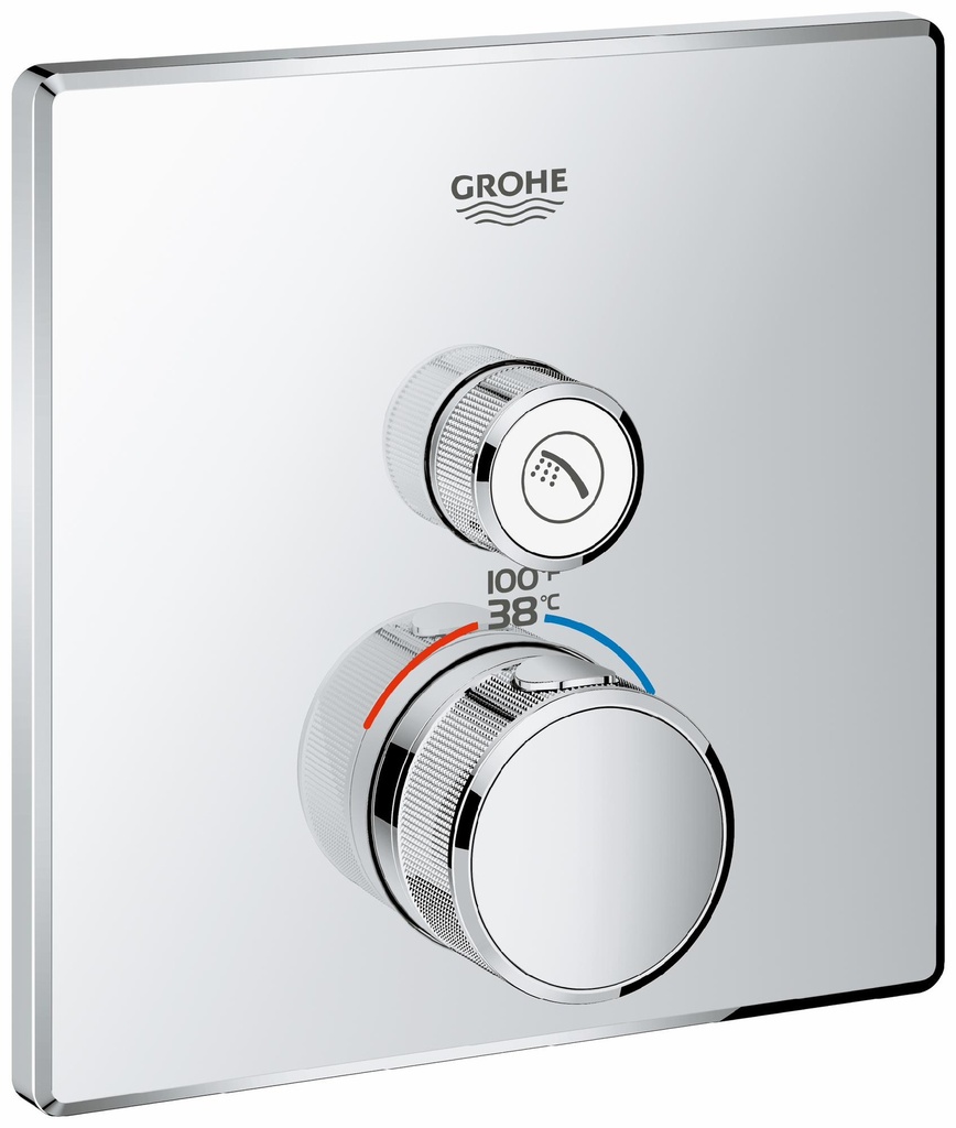 Grohtherm SmartControl Single Function Thermostatic Valve Trim with Control Module