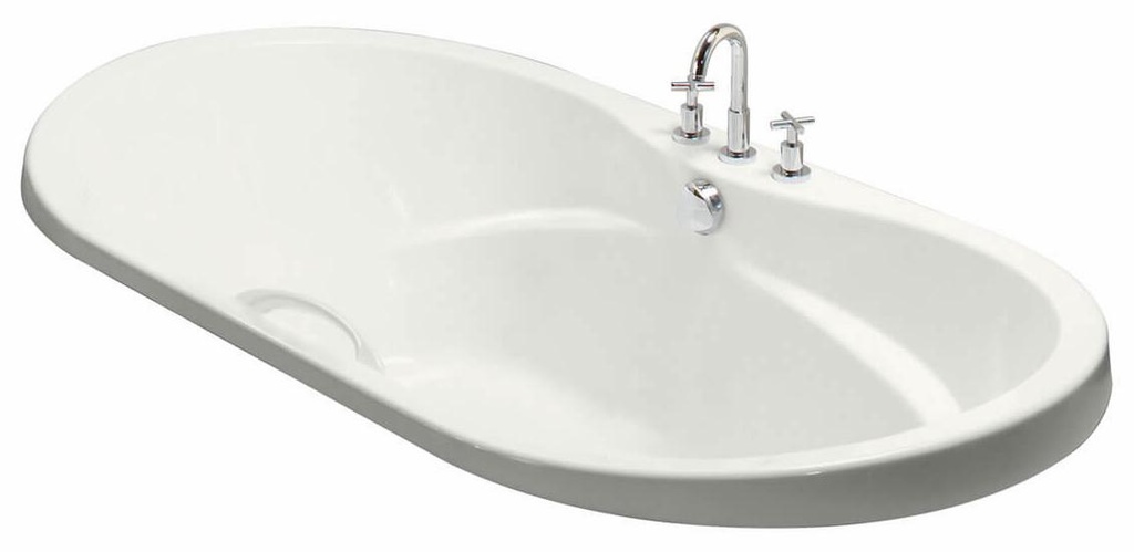 Living 6636 Center Drain Drop-In Tub