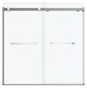 Duel 56-59" x 55.5-59" Sliding Tub Door with Towel Bar