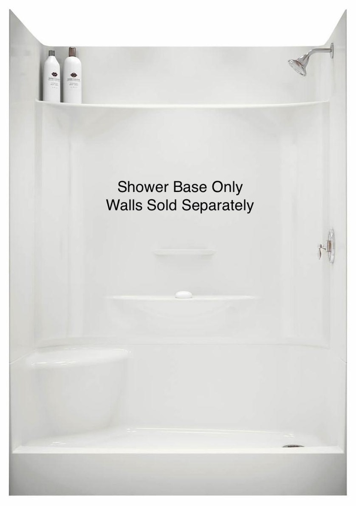 KDS 3060 LH Drain Pinned Shower Base with RH Seat