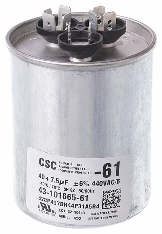 Capacitor - 40/7.5/440 Dual Round