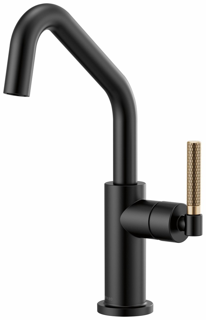 Litze Bar Faucet with Angled Spout and Knurled Handle