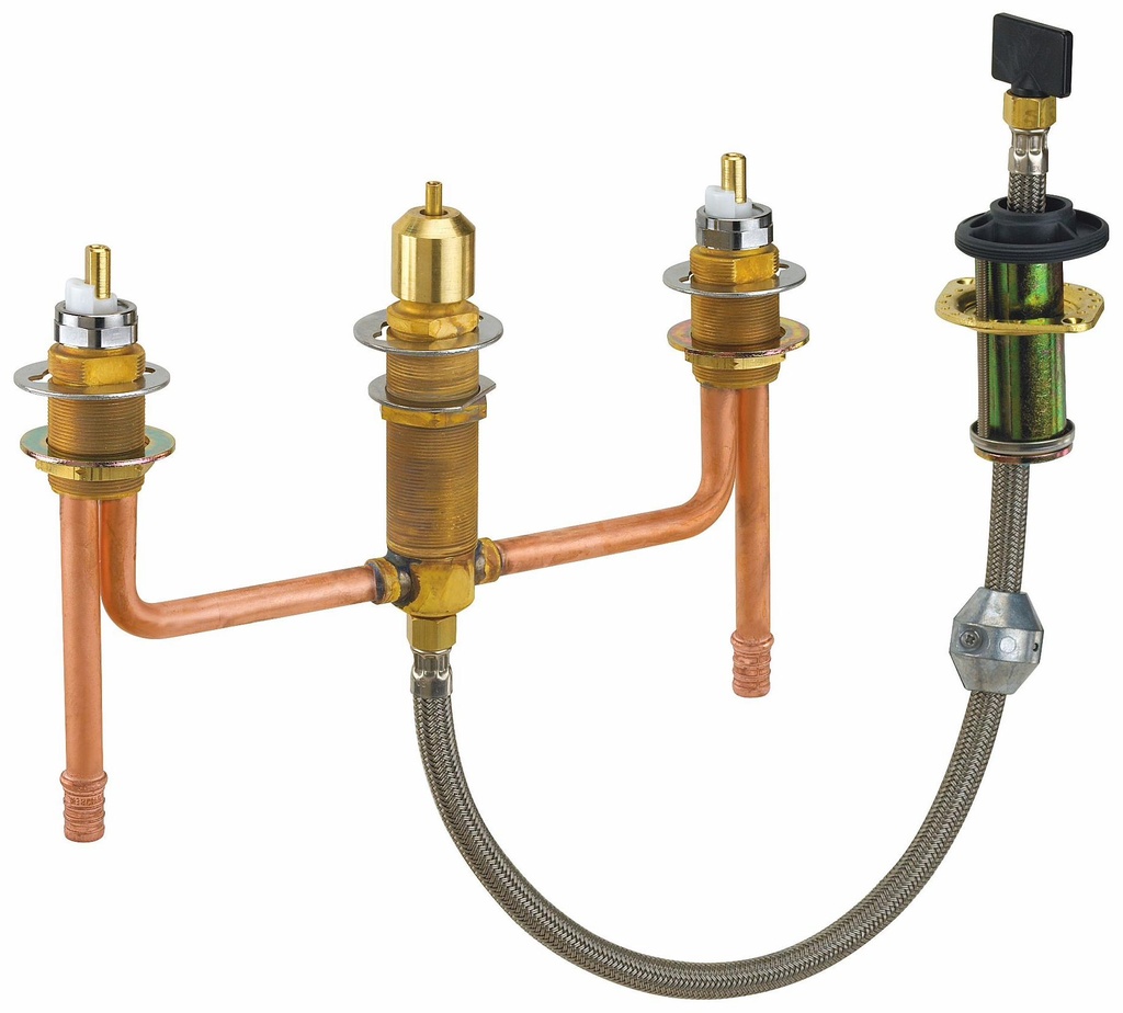 Fixed Rough-In For 4-Hole Roman Tub Faucet (Pex Connections)