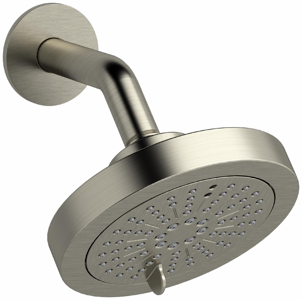 6" 2-Function Round Showerhead with Arm
