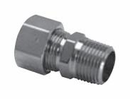 #11 3/8X3/8 CHROME STR MALE XCOMP FITTING