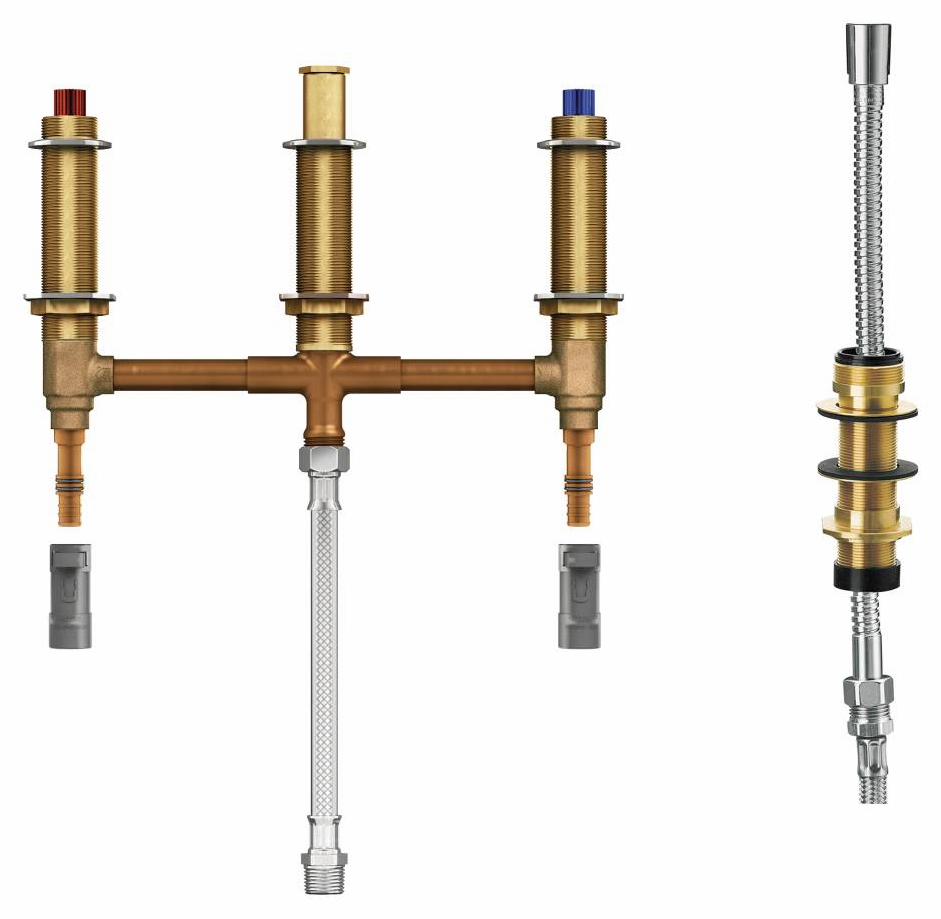 Rough-In For 4-Hole Roman Tub Faucet (Pex Connections)