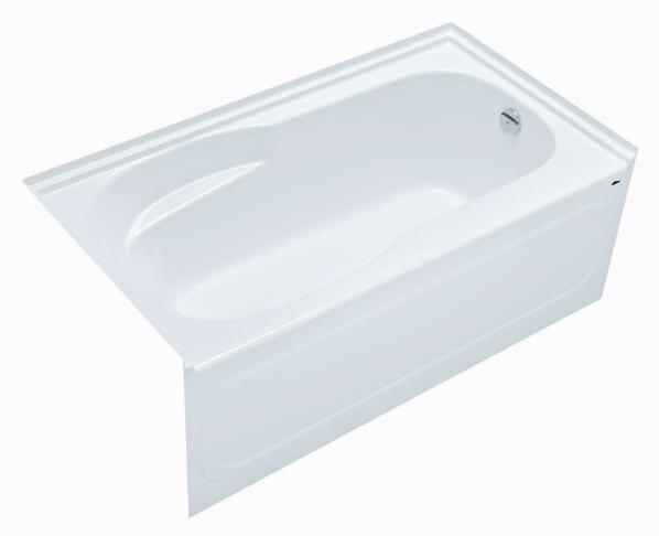 Langley 59-7/8" x 32-1/2" Alcove Tub with RH Drain and Backrest