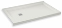 B3Square 6032 LH Drain Left Corner Shower Base
