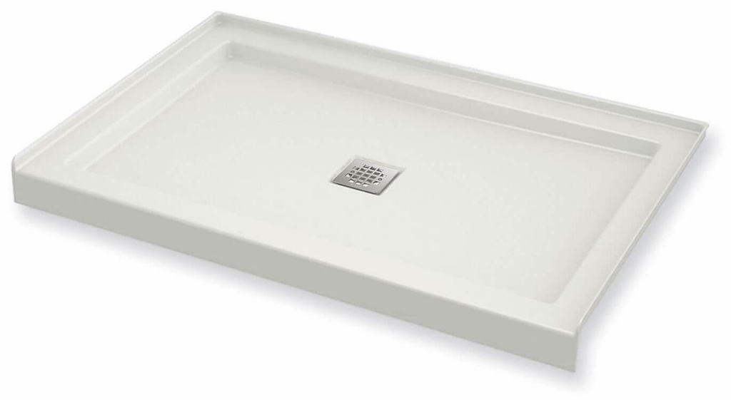 B3Square 4832 Center Drain Alcove Shower Base
