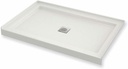 B3Square 6036 Center Drain Alcove Shower Base