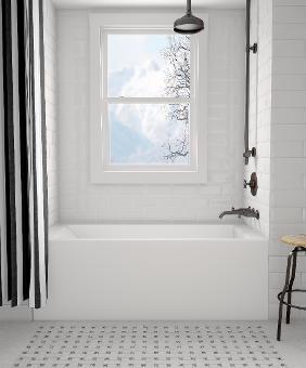 Amala 60 x 30 Alcove Bathtub with RH Drain