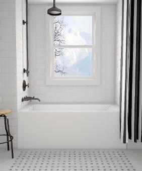 Amala 60 x 30 Alcove Bathtub with LH Drain