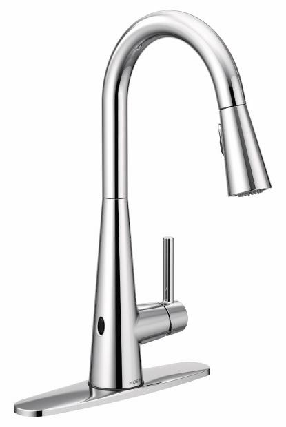 Sleek MotionSense Wave Kitchen Faucet with Pulldown Spray