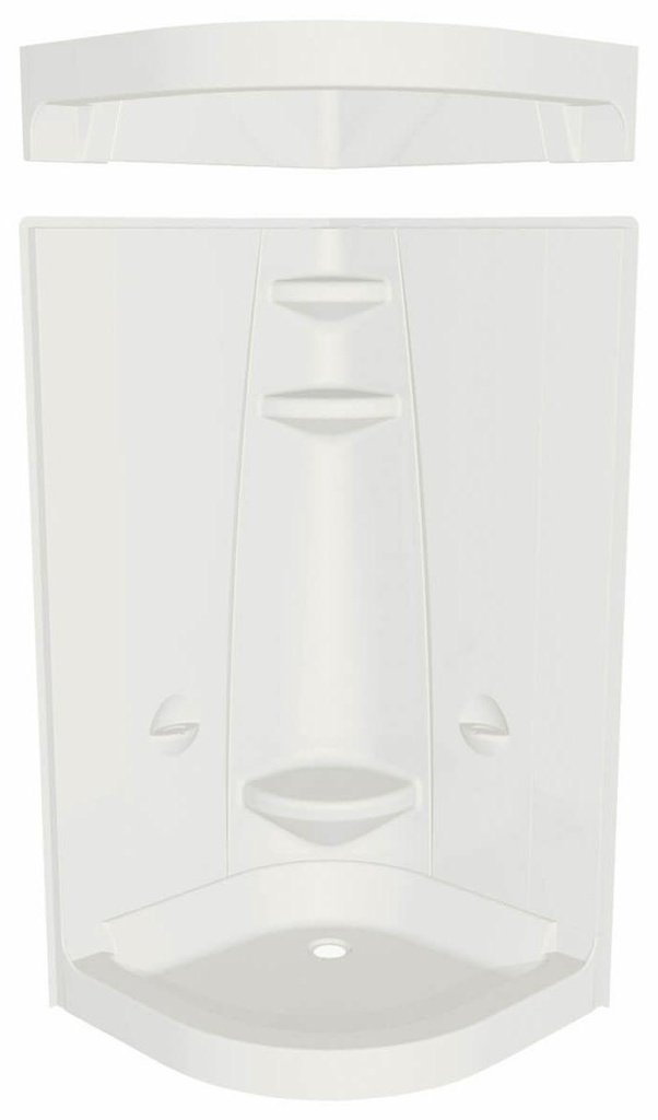 Freestyle 37" x 37" Neo-Round Center Drain 2-Piece Shower with Corner Seat