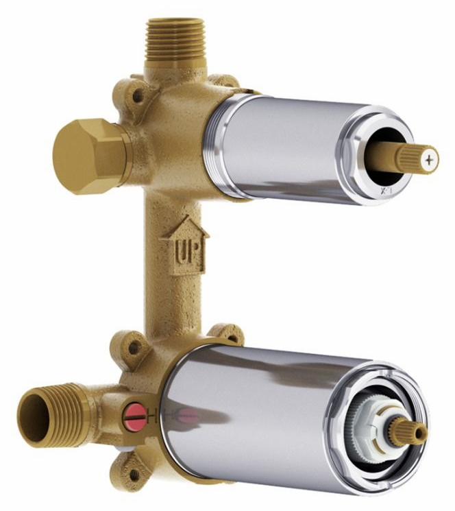 2-Way Thermostatic Rough-In Valve with Diverter