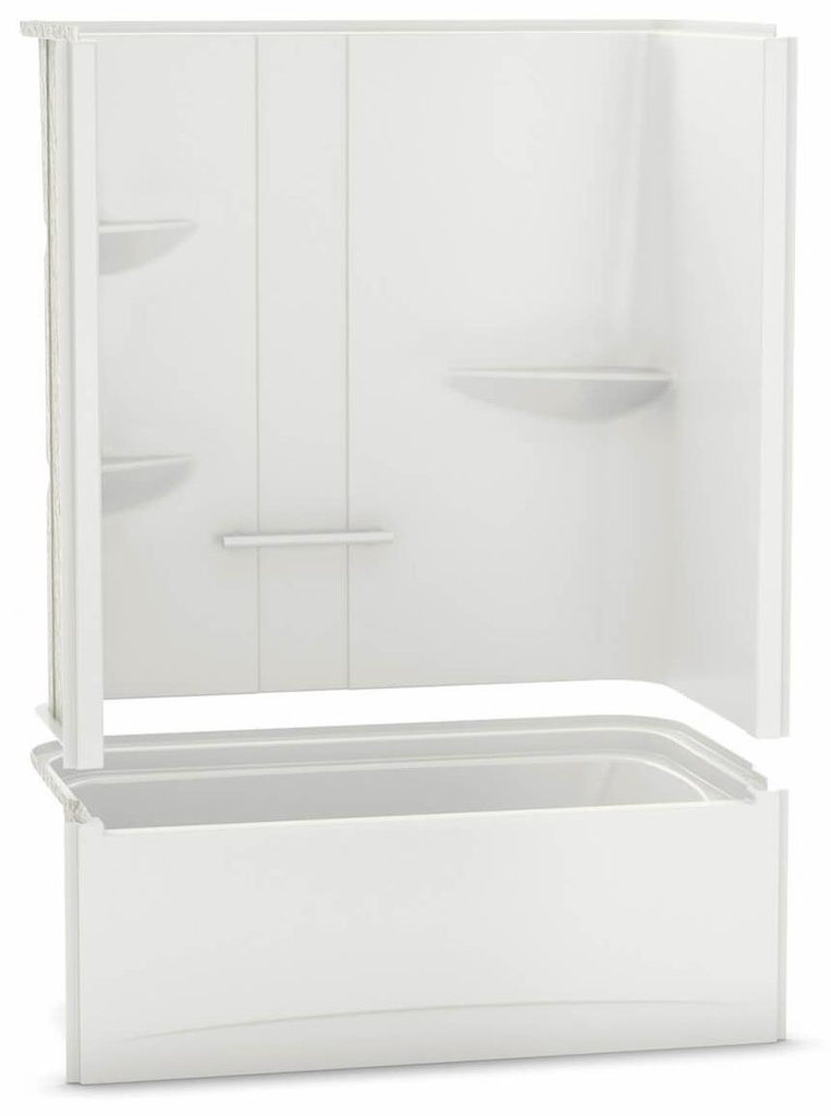 Allia TS-6032 LH Drain Alcove 2-Piece Tub & Shower