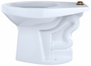 Elongated 1.0 GPF Floor-Mounted Flushometer ADA Compliant Toilet Bowl with Top Spud and CeFiONtect