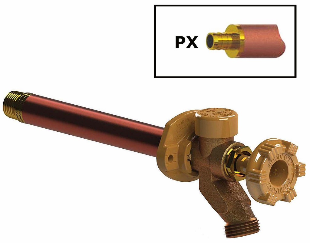 Model 17 Wall Faucet 1/2 PX Inlet 8 Inch, Metal Handle