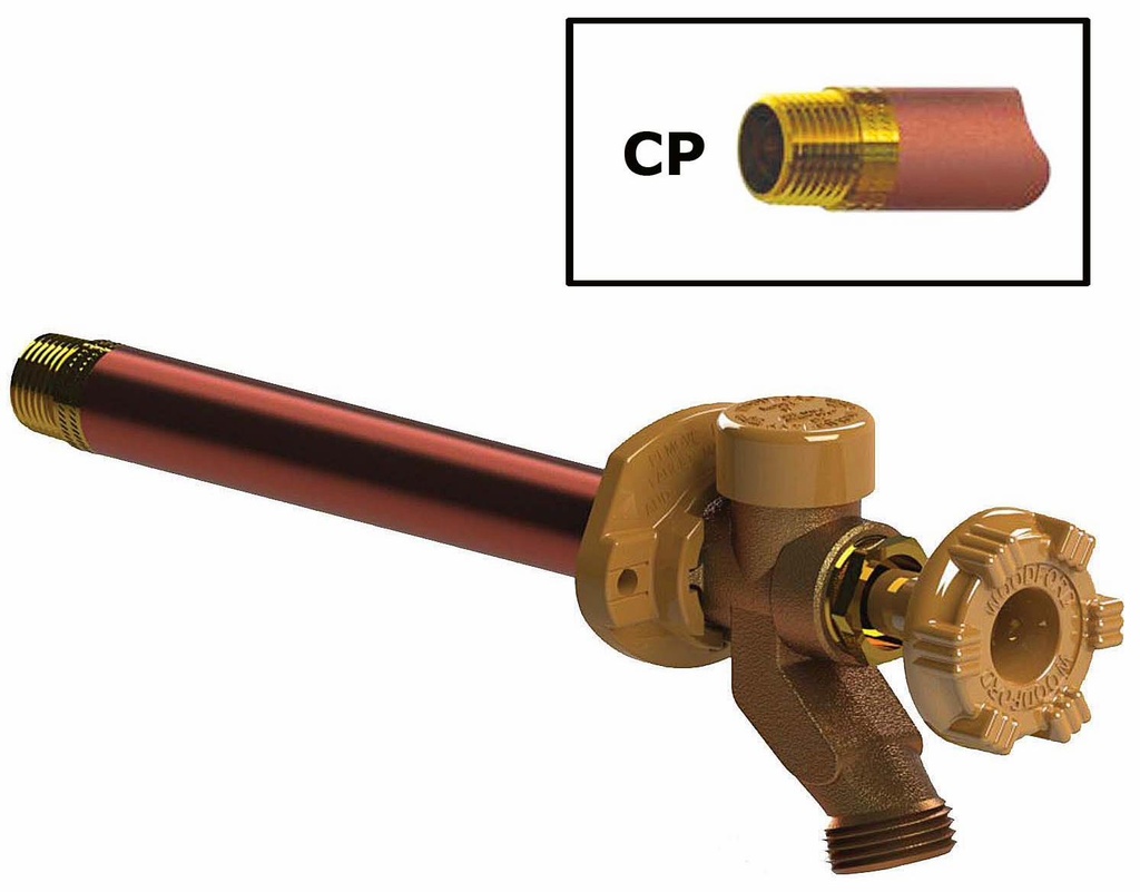 Model 17 Wall Faucet CP Inlet 12 Inch, Metal Handle